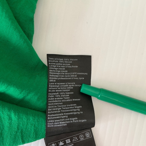 ba&sh Green Floral Print Midi Length Dress Size Large bash special occasion - Picture 7 of 9